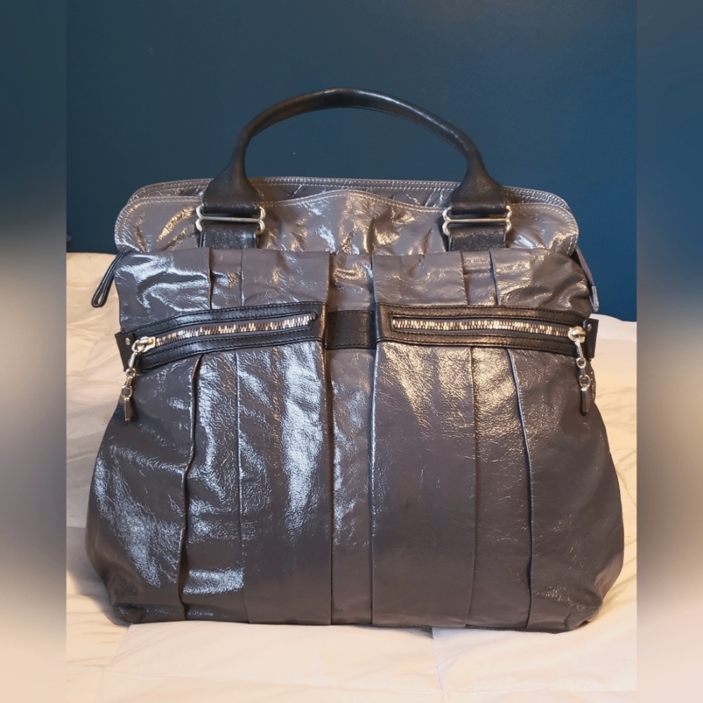 See by Chloé Daytripper Bag | Grey Patent Leather & Mixed Metal Hardware